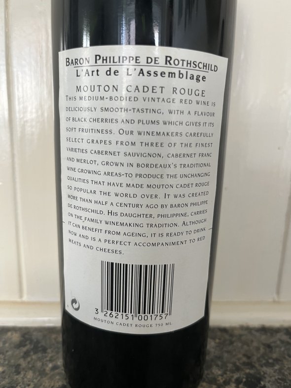 Baron Philippe de Rothschild, Mouton Cadet Heritage, Bordeaux