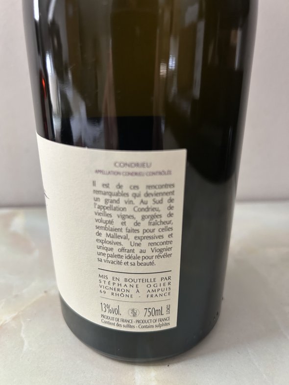Condrieu "Combe de Malleval" Stephane Ogier