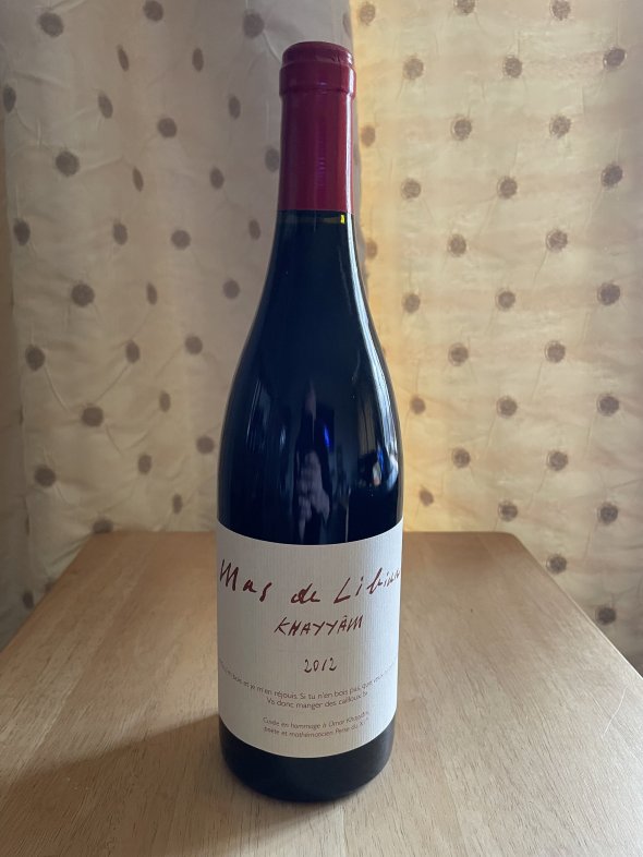 92Pts WE. Mas de Libian, Cotes du Rhone, Khayyam
