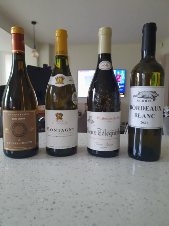 Brunier (Vieux Telegraphe), Chateauneuf-du-Pape, Crau Blanc & 3 other French white