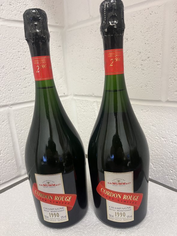 G.H. Mumm, Cordon Rouge Millesime 1990 X 2 Vintage Private Cellar