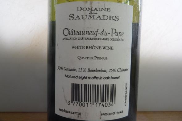Saumades, Chateauneuf-du-Pape, Blanc