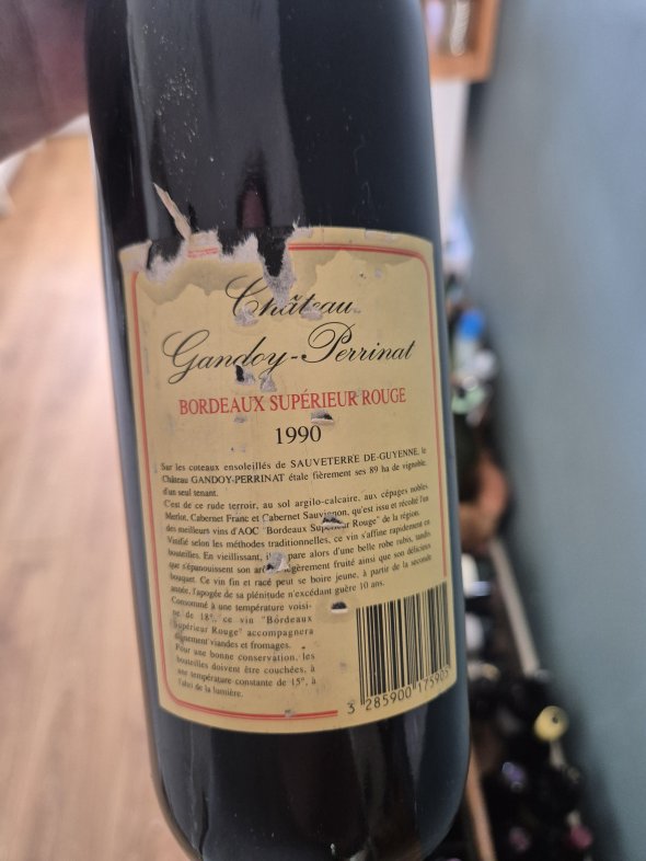 Ch&acirc;teau Gandoy Perrinat 1990 &ndash; Bordeaux Sup&eacute;rieur (France)