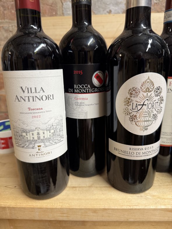mixed tuscan wines x 6