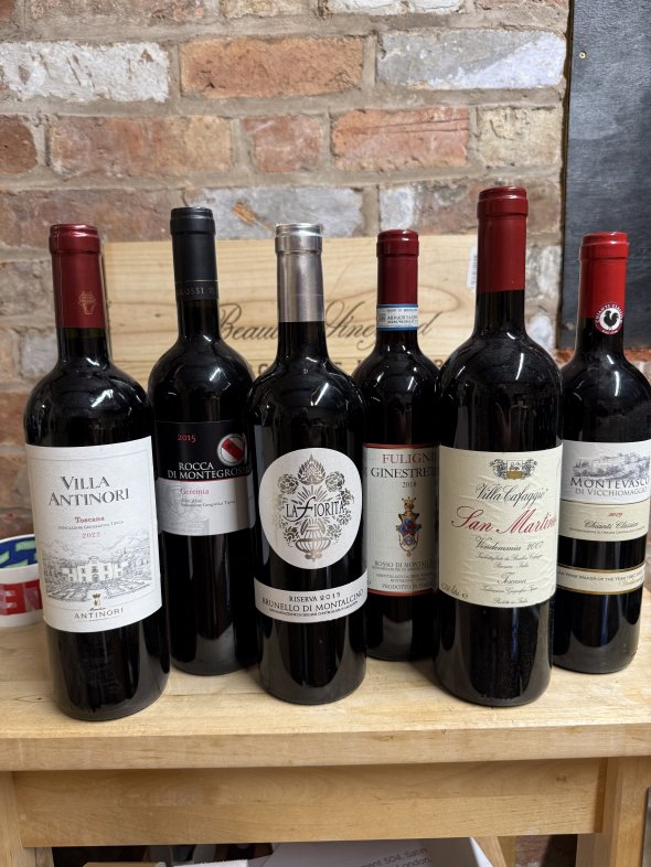 mixed tuscan wines x 6
