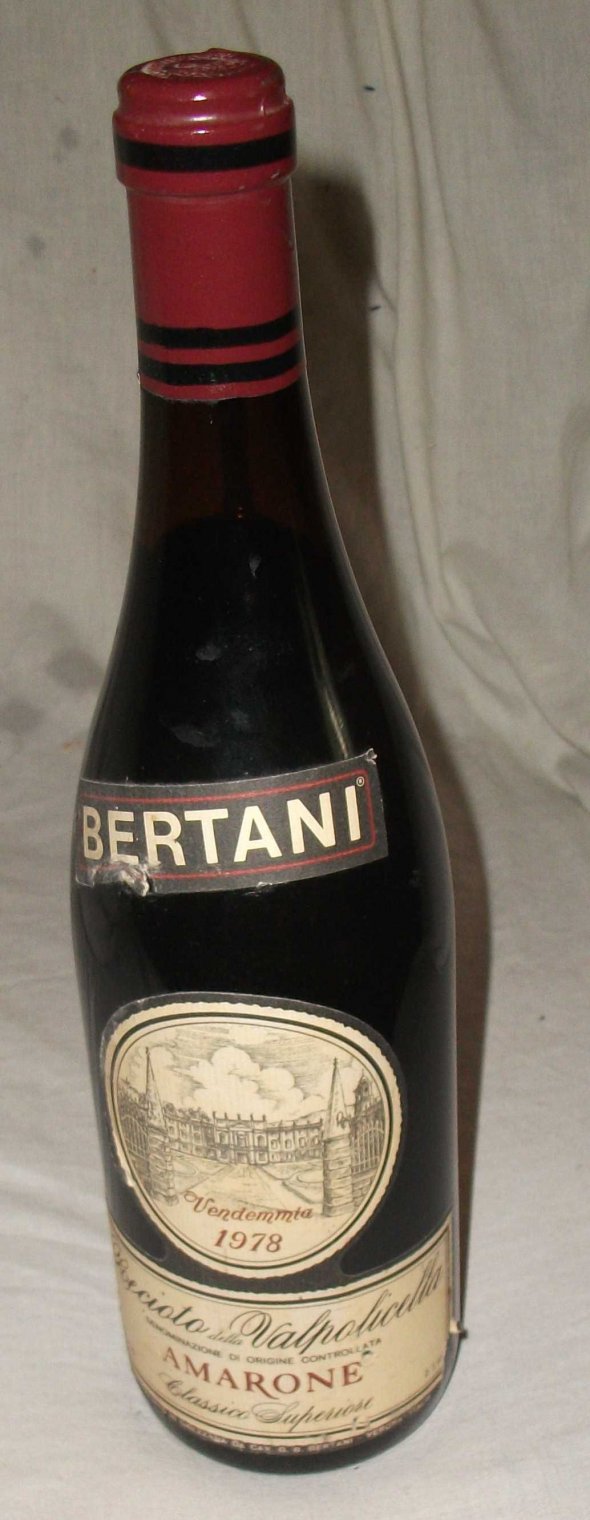 Bertani, Recioto della Valpolicella, Amarone 1978.