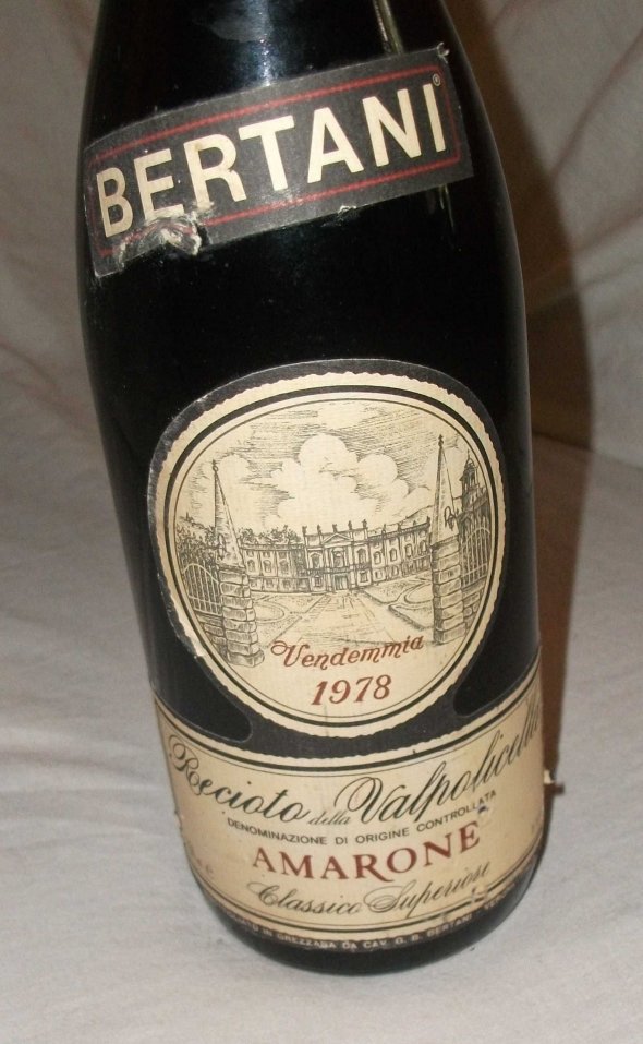 Bertani, Recioto della Valpolicella, Amarone 1978.
