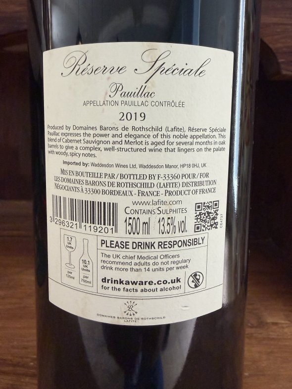 Domaines Barons de Rothschild, Lafite, Reserve Speciale, Pauillac