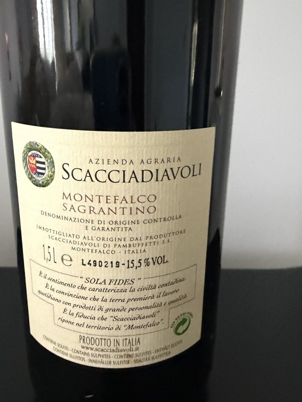 Scacciadiavoli, Montefalco Sagrantino