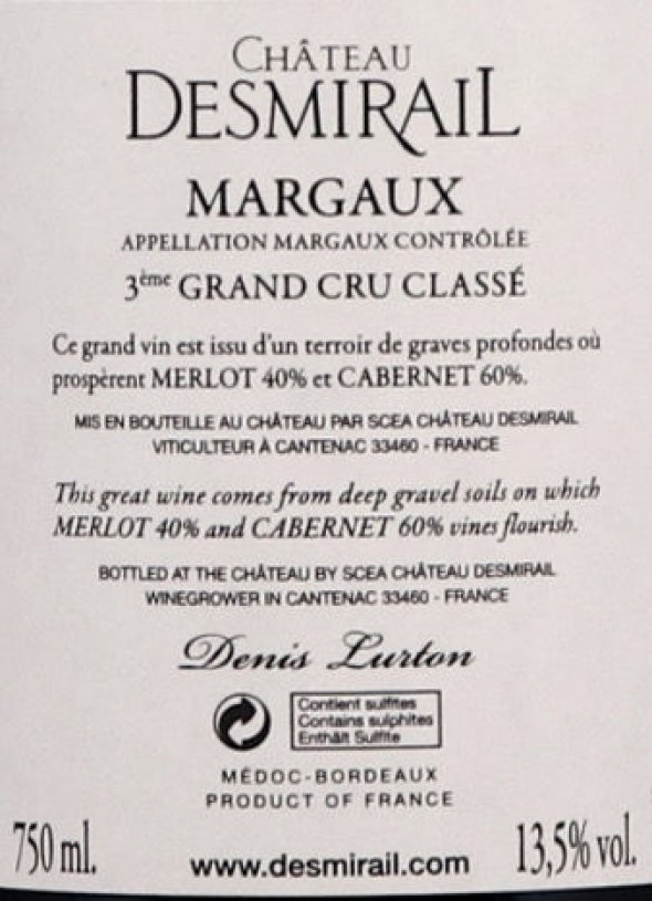 Chateau Desmirail 3eme Cru Classe, Margaux