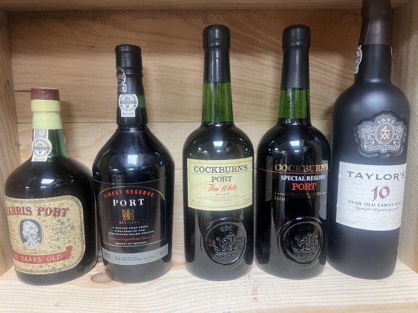 5 X Bottles Mixed Port no Reserve Taylor's 10 Year Old Tawny ect
