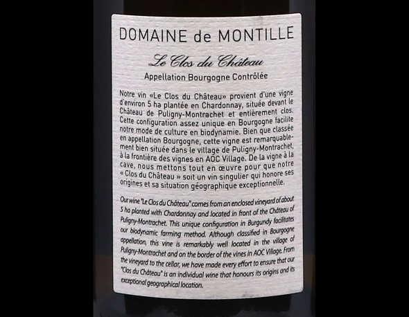 Domaine de Montille, Bourgogne, Le Clos du Chateau