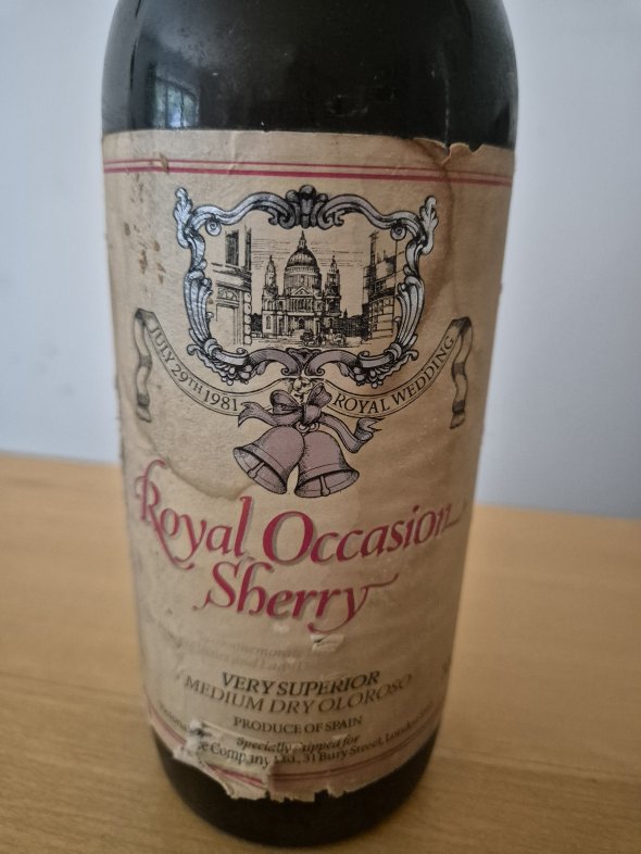 1981 Royal Wedding Commemorative Sherry &ndash; Unopened