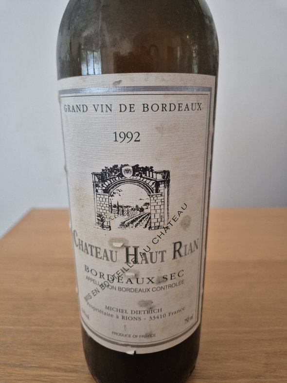 1992 Ch&acirc;teau Haut Rian Bordeaux Sec