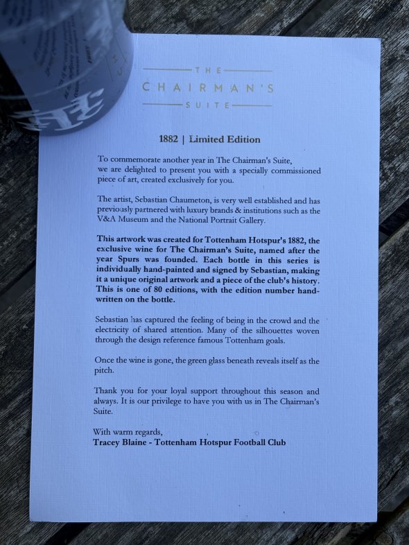 Rare 1882 Limited Edition &mdash; 2020 Cabernet Sauvignon, Rutherford, Napa Valley; Exclusive artist Series Bottle 57/80, hand-painted and signed by Sebastian Chaumeton.  