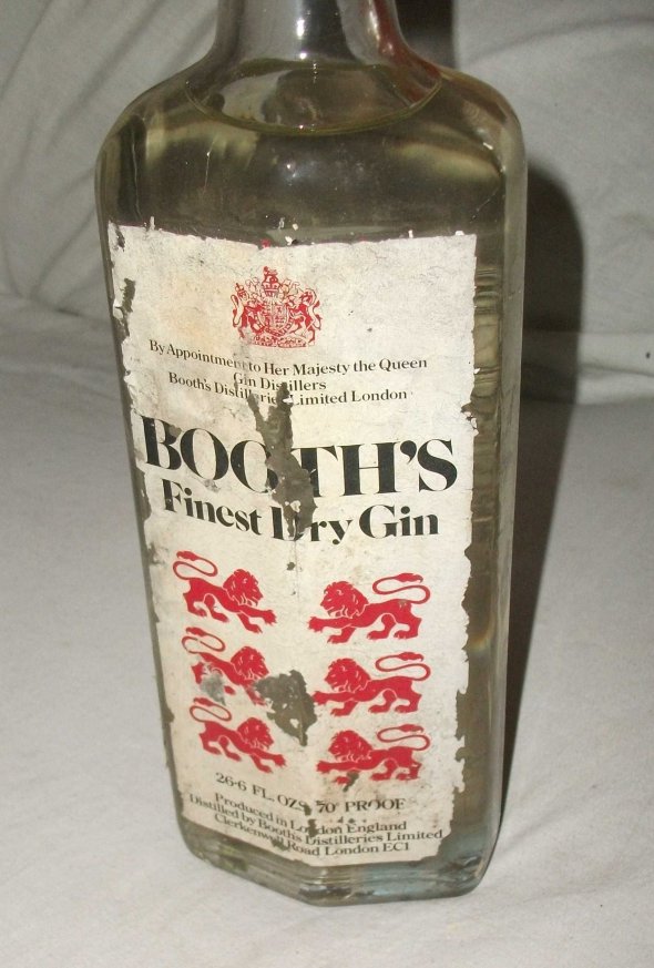 Booth's Finest Dry Gin.  1970s.