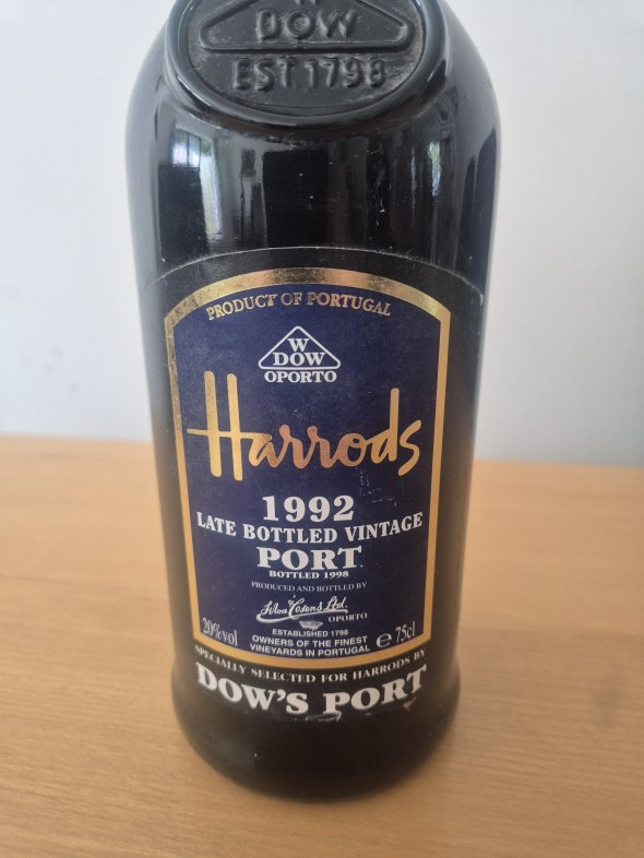 Harrods Exclusive 1992 Dow's Late Bottled Vintage Port