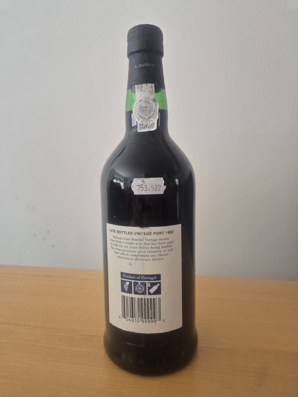 Harrods Exclusive 1992 Dow's Late Bottled Vintage Port