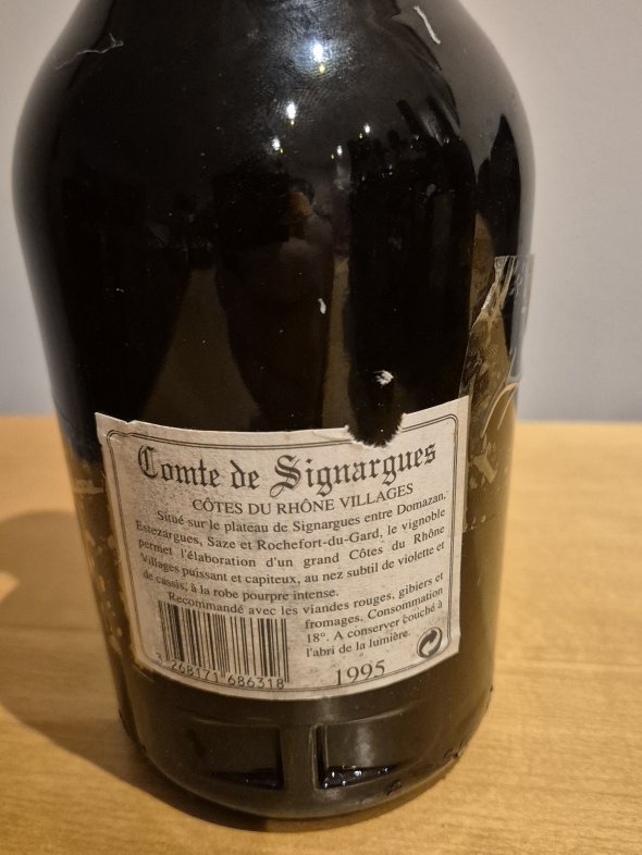 1995 Comte de Signargues C&ocirc;tes du Rh&ocirc;ne Villages &ndash; Mature Rh&ocirc;ne with 1997 Silver Medal