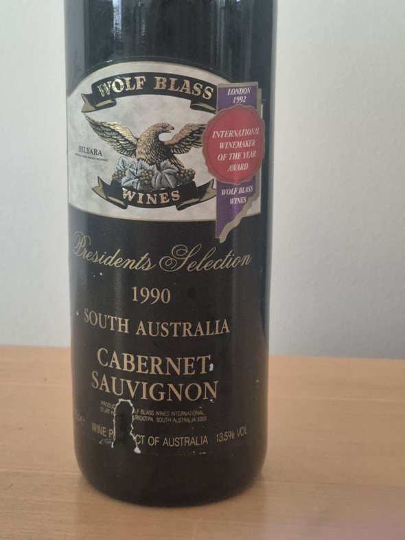 1990 Wolf Blass President's Selection Cabernet Sauvignon &ndash; South Australi