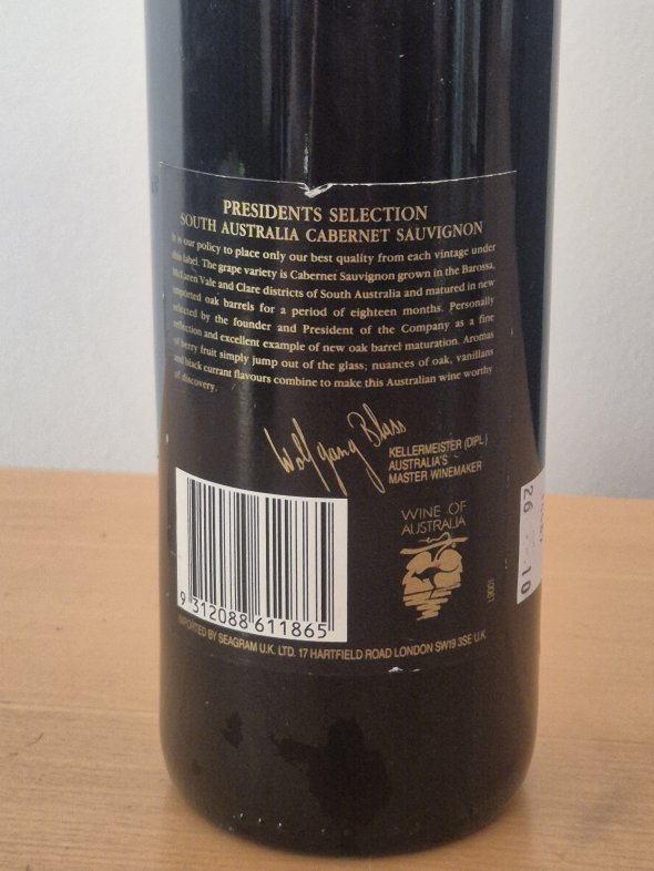 1990 Wolf Blass President's Selection Cabernet Sauvignon &ndash; South Australi