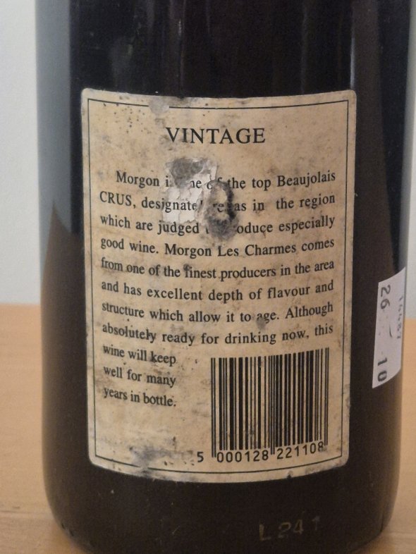 1992 Domaine Brisson Morgon "Les Charmes
