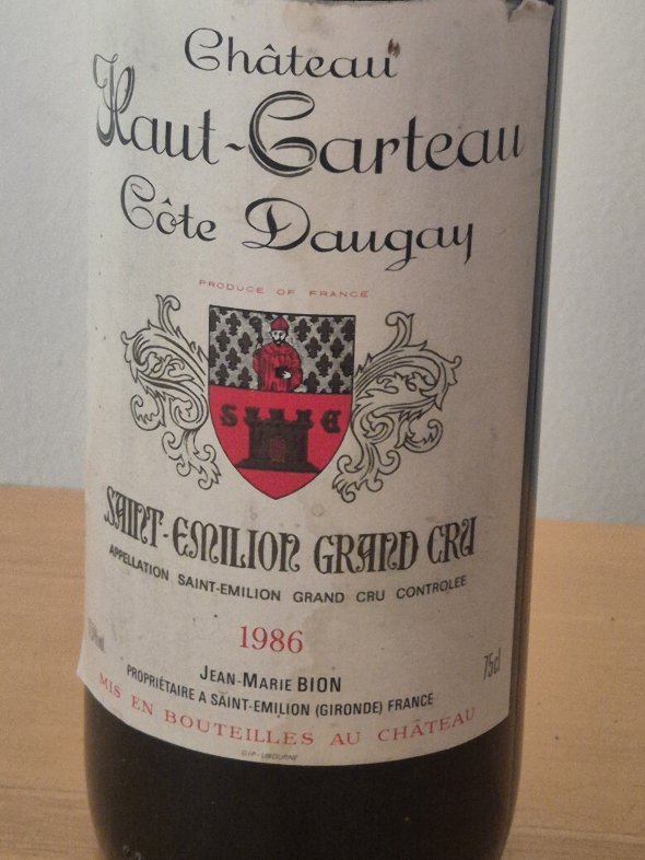 1986 Ch&acirc;teau Haut-Carteau C&ocirc;tes Daugay &ndash; Saint-&Eacute;milion Grand Cru
