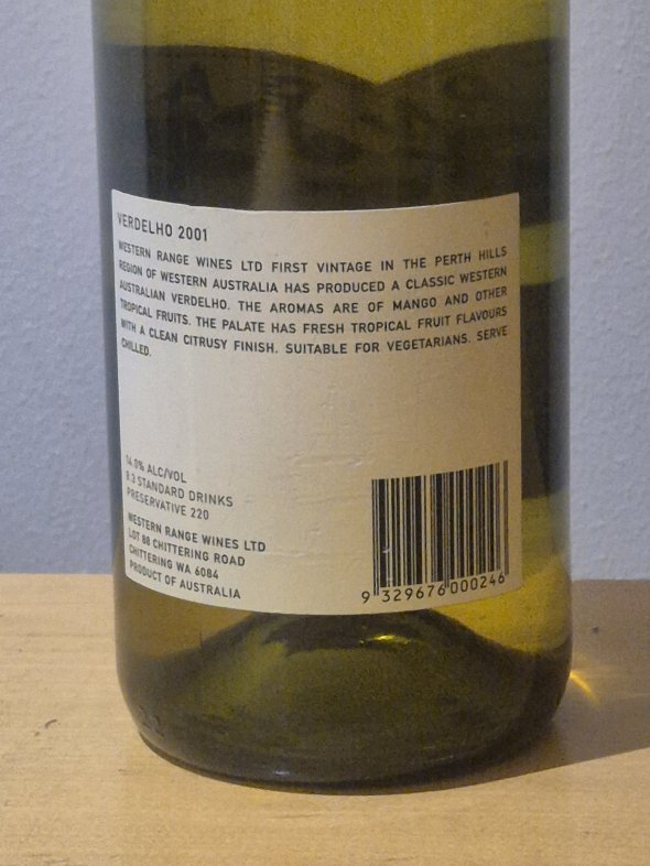 Western Range Wines Verdelho &ndash; FIRST Vintage