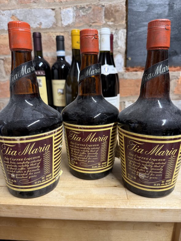 tia maria tastic x  3 60's bottling