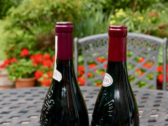 2005 Chateau Beaucastel (RP 95) and 2005 Domaine de Vieux Telegraphe (RP 95) pairing