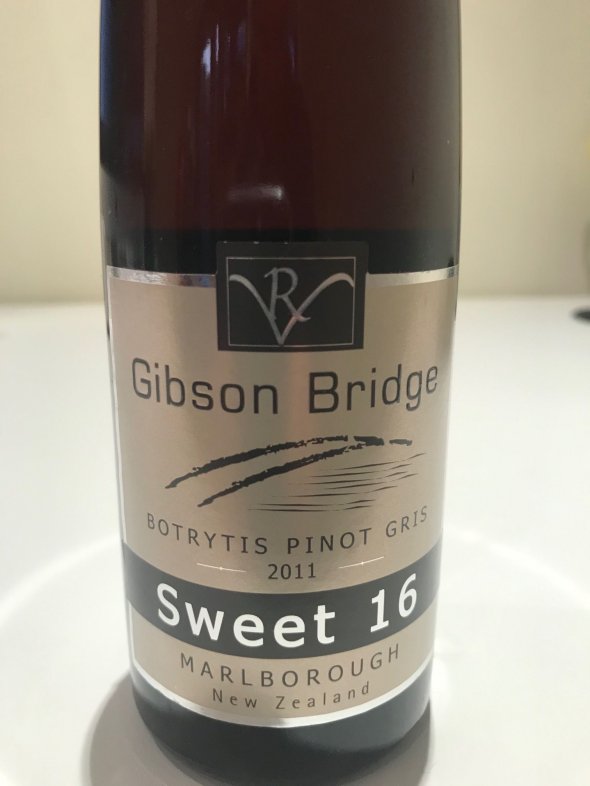 Gibson Bridge, Botrytis Pinot Gris, 2011 - Sweet 16, Marlborough, New Zealand, Reserve