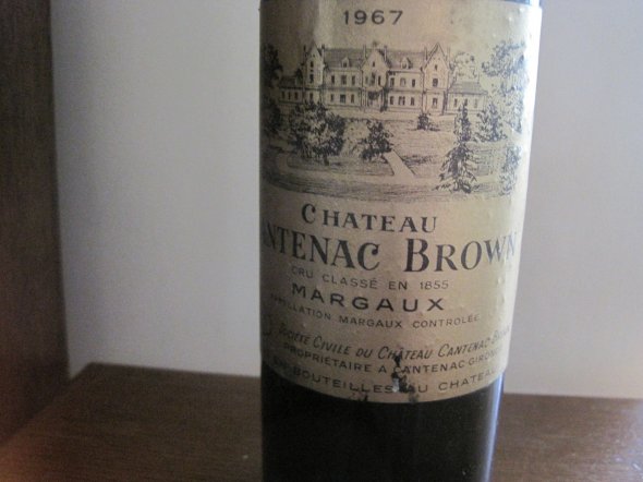 Chateau Cantenac Brown 1967 Margaux
