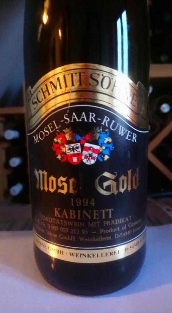 Schmitt Sohne, Mosel Gold 1994 Kabinett, Mosel, Germany, Pradikatswein