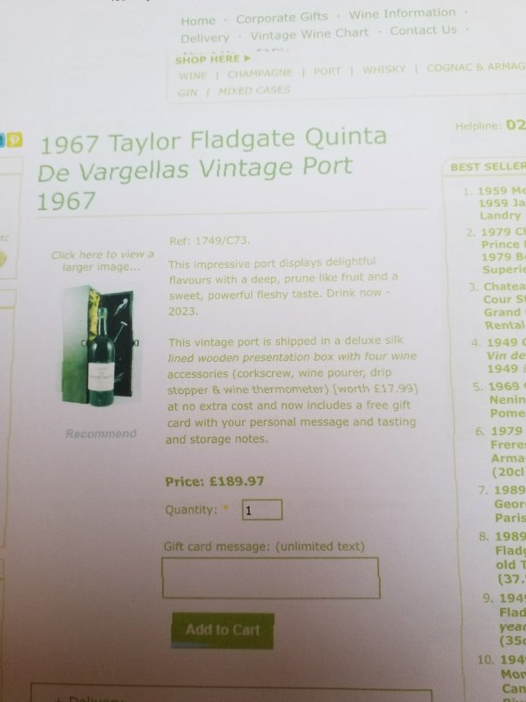 Taylor's Quinta de Vargellis Vintage Port