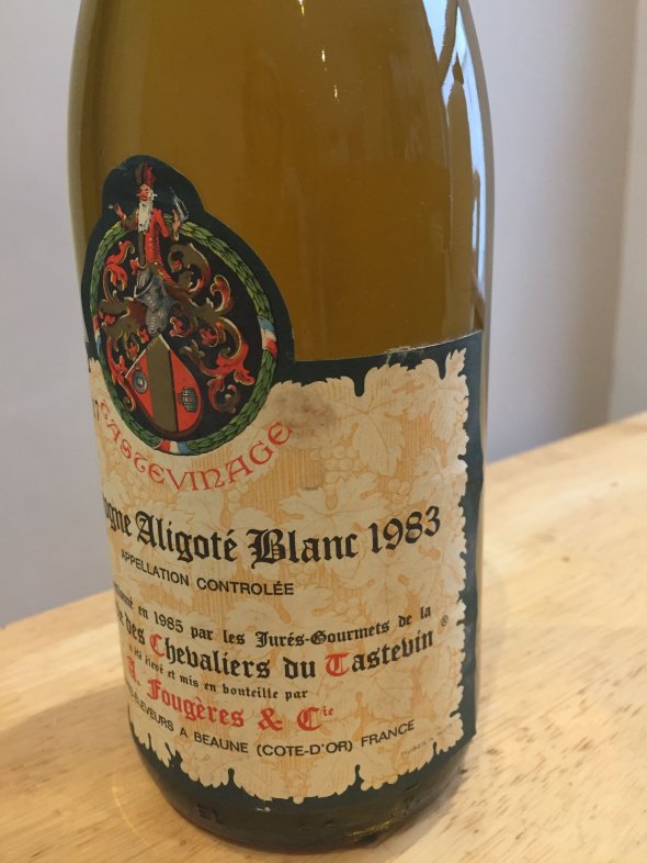 Bourgogne Aligote Blanc - 1983 - Confrérie des Chevaliers du Tastevin, 1983