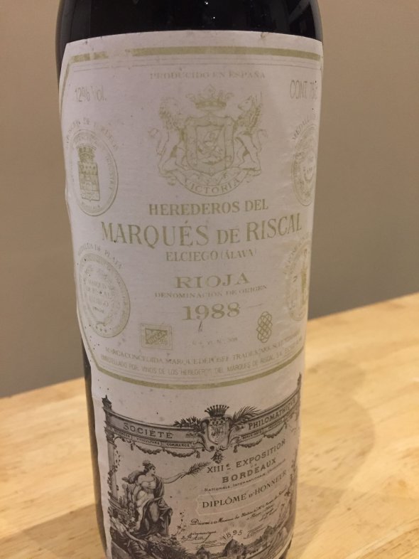 Marques de Riscal Rioja, 1988