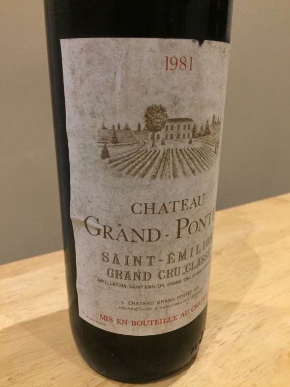 Chateau Grand Pontet - St Emilion Grand Cru Classe - 1981