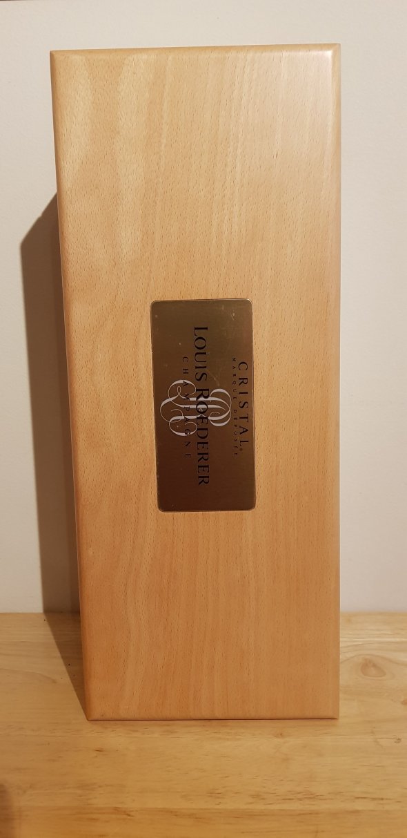 Louis Roederer Cristal Vintage Champagne 2005 in Wooden Presentation Box. Sealed.