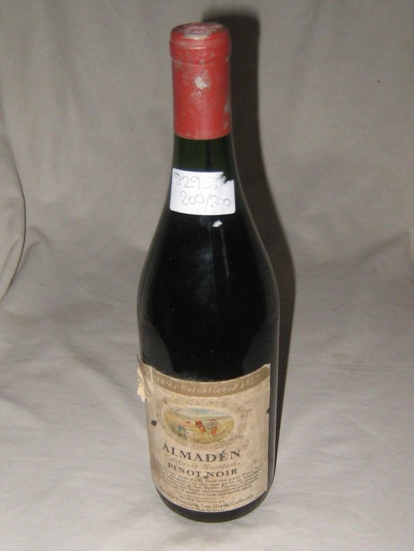 1965 'Almaden', Pinot Noir.  San Benito, California.