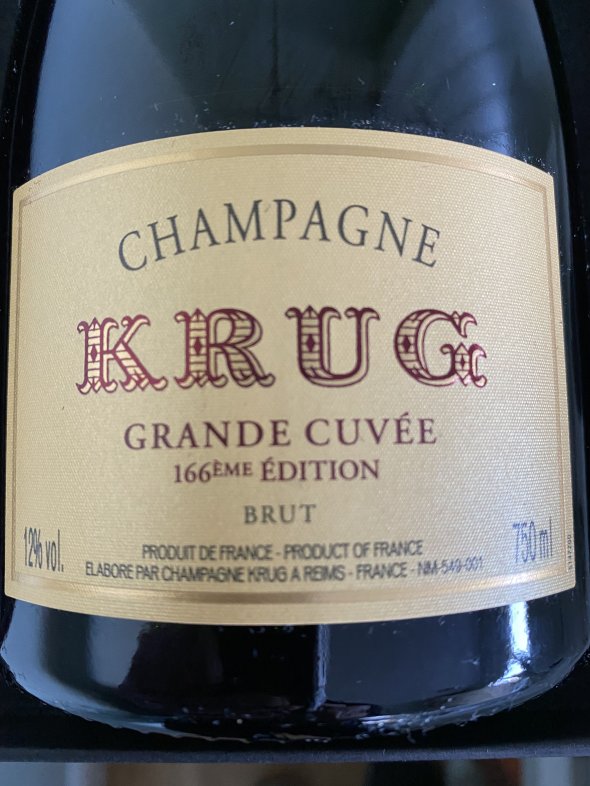 Krug, Grande Cuvee Edition 166, Champagne, France, AOC