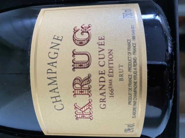 Krug, Grande Cuvee Edition 166, Champagne, France,