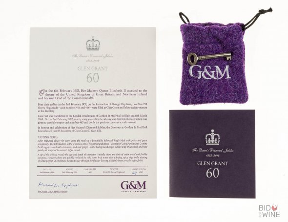 Glen Grant (Gordon & Macphail), Queen's Diamond Speyside Single Malt 60 Year Old, Speyside, Scotland, Single Malt