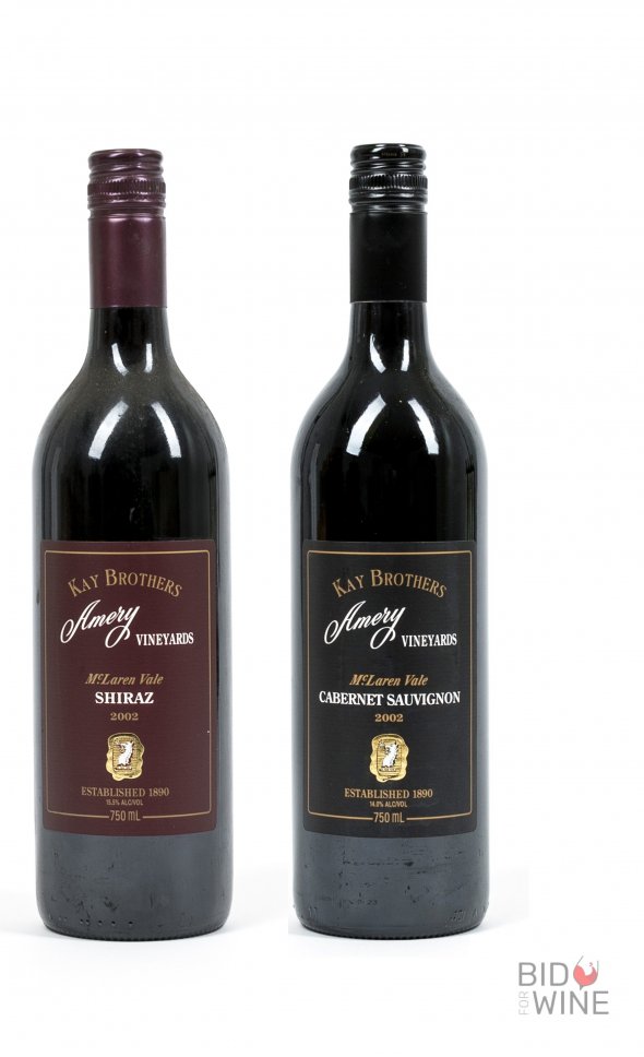 Mixed Kay Brothers, Amery: Cabernet Sauvignon, South Australia, McLaren Vale, Australia & Vineyards Shiraz, 3 bottles each