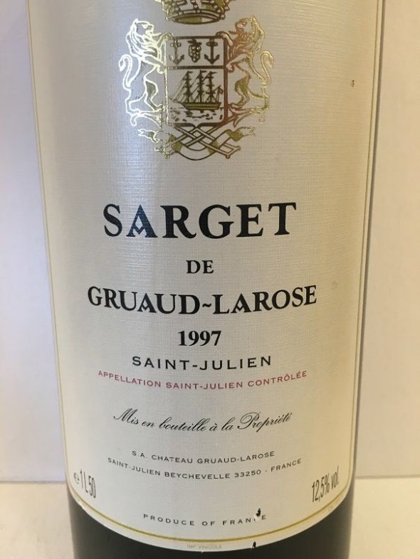 Sarget De Gruaud Larose, Bordeaux, Saint Julien, France, AOC magnum