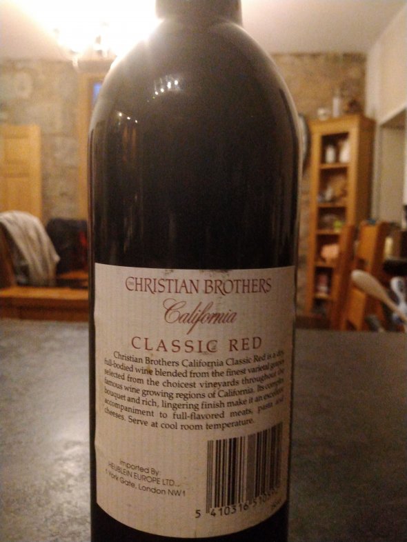 Christian Brothers, N.V. Classic Red, California, Napa Valley, United States, AVA