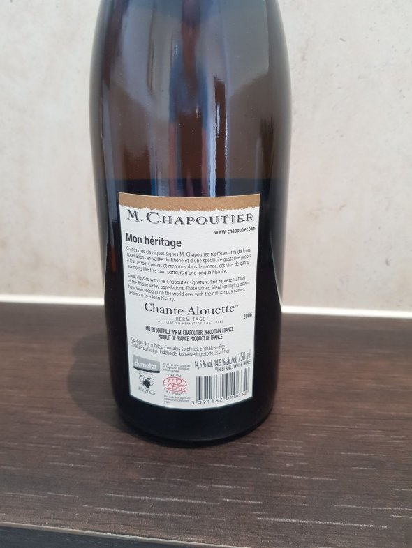 Chapoutier, Hermitage Blanc Chante Alouette, Rhone