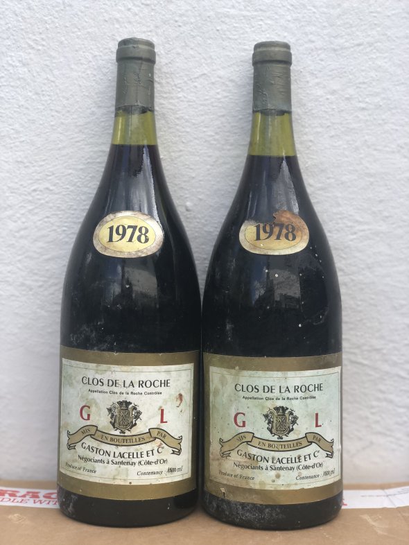 2 MAGNUMS Clos Roche, Burgundy, Clos Roche, France, AOC, Grand Cru 1978