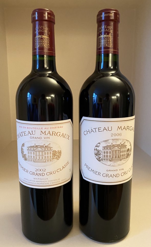2 bottles Chateau Margaux, 2006 & 2002 recently ex OWC