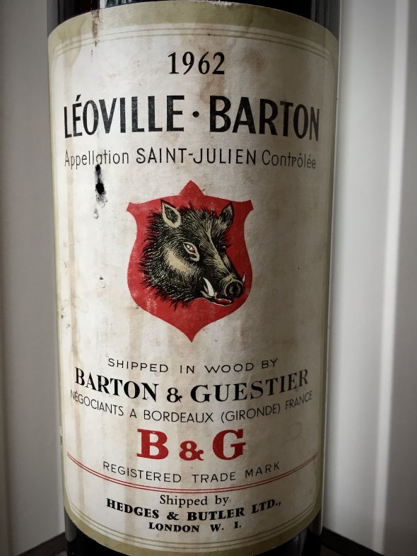 1962 Leoville Barton, Bordeaux, Saint Julien,2eme Cru Classe