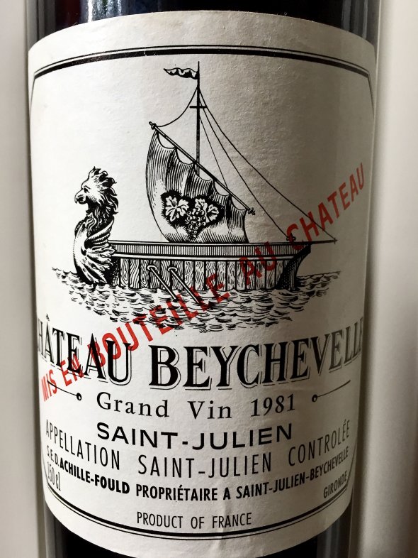 1981 Ch. Beychevelle 1.5L Magnum, Bordeaux, Saint Julien, 4eme Cru Classe